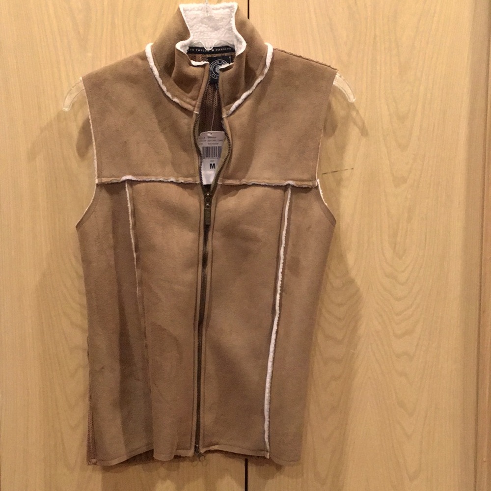 Women’s Carolyn Taylor Vest Sz M Faux Shearling
